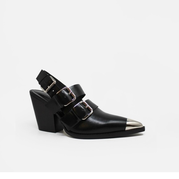 Free People x Jeffrey Campbell Harley Slingback Heels Size 7.5 - Picture 3 of 7